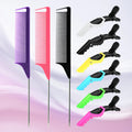 Pro Pointed Tail Salon Hairdressing Hair Styling Anti-static Comb Hair Brush Steel Needle Pin Rat Tail Combs Barber Accessories