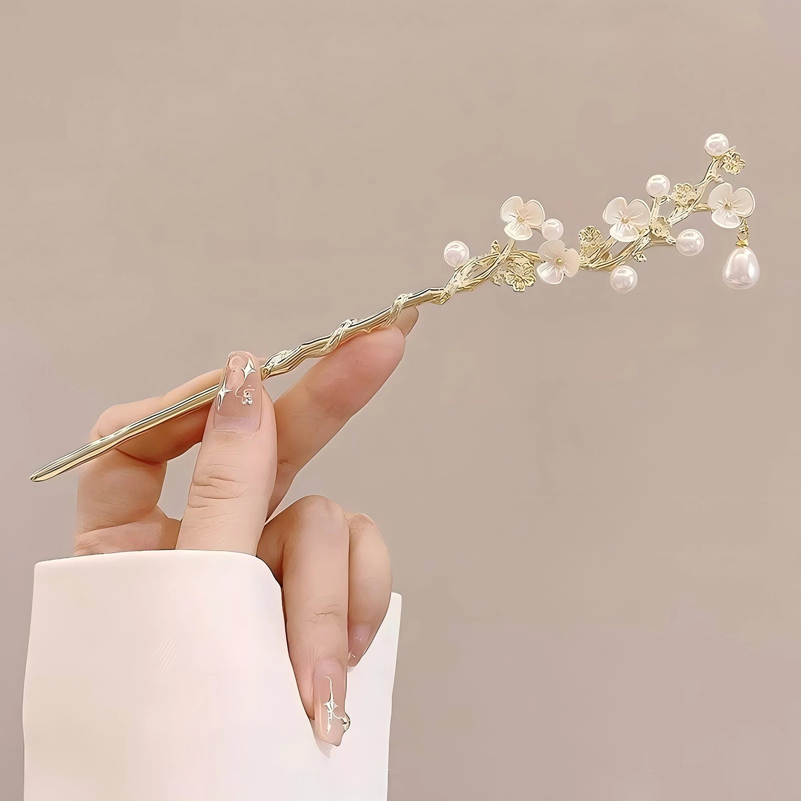 Elegant Chinese Style Tassel Hair Stick Traditional Floral Design Hairstyle Accessory Women Jewelry Hairpin Hairneedle