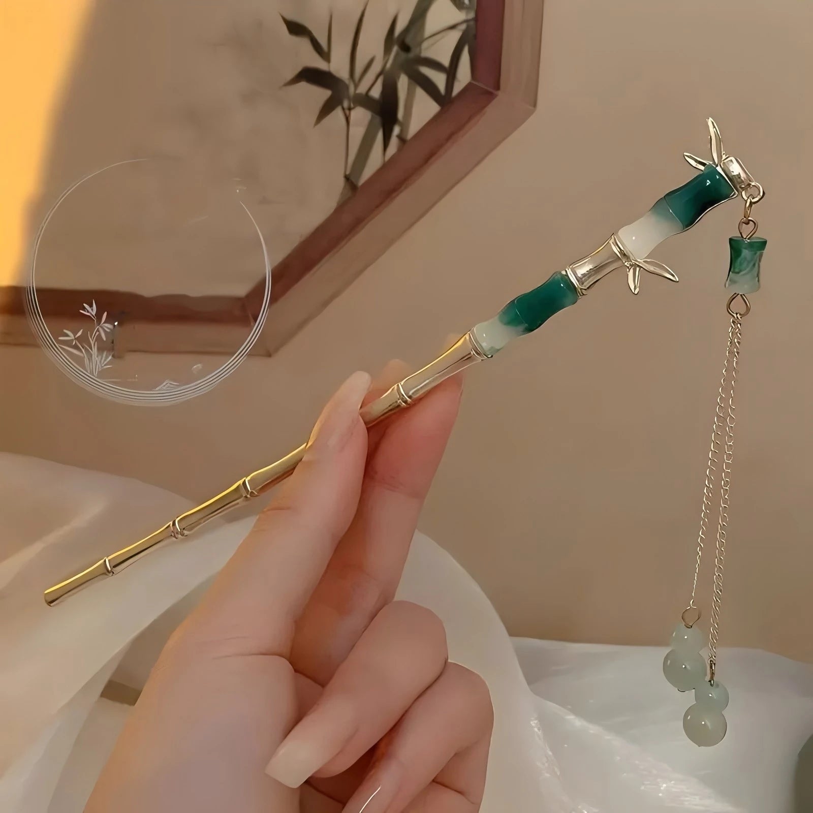 Elegant Chinese Style Tassel Hair Stick Traditional Floral Design Hairstyle Accessory Women Jewelry Hairpin Hairneedle