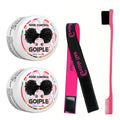 GOIPLE 30g Women Edge Control Wax Kit Non-Greasy Styling Gel Small Size Long Lasting Slick Flyaways Hairline Gel with Brush Kit