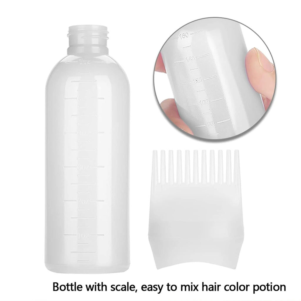 Barber Dyeing Bottle Shampoo Oil Applicator Brush Scalp Treament Applicator Bottle Salon Home DIY Hair Coloring Styling Tools