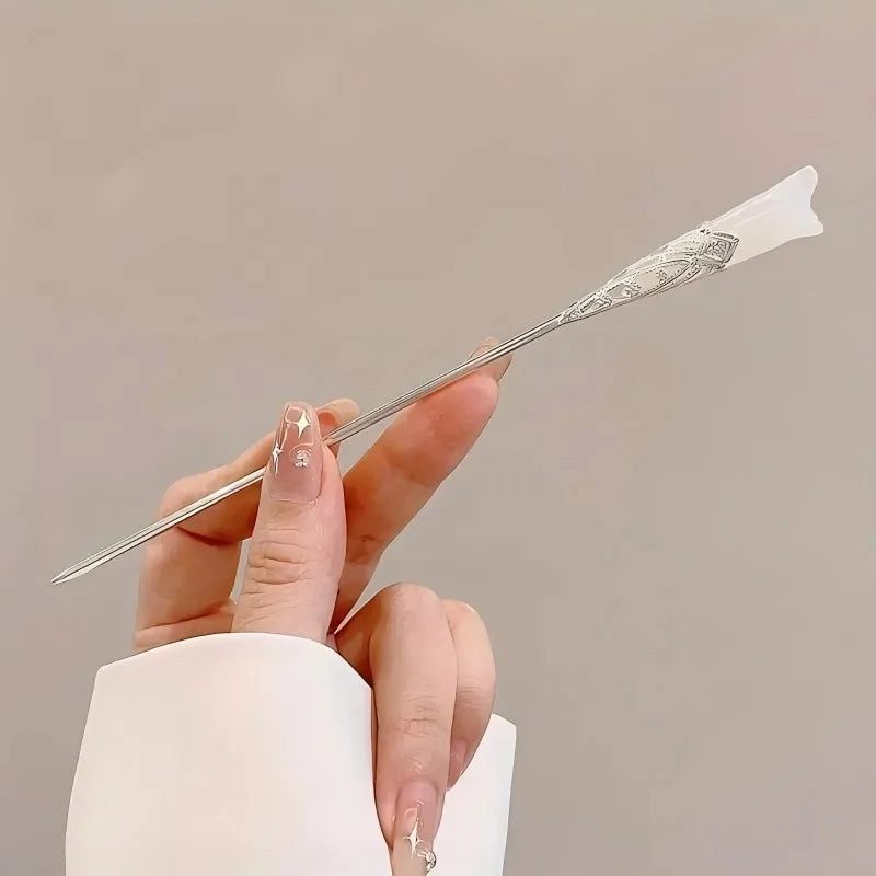 Elegant Chinese Style Tassel Hair Stick Traditional Floral Design Hairstyle Accessory Women Jewelry Hairpin Hairneedle