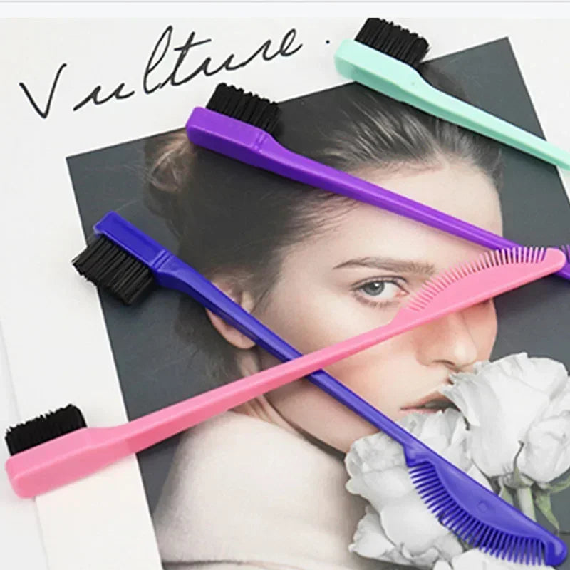 Baby Care Hair Edge Brush Comb Double Sided 3 in 1 Edge Control Brush for Baby Hair Salon Hair Care Comb Brushes Beauty Tools