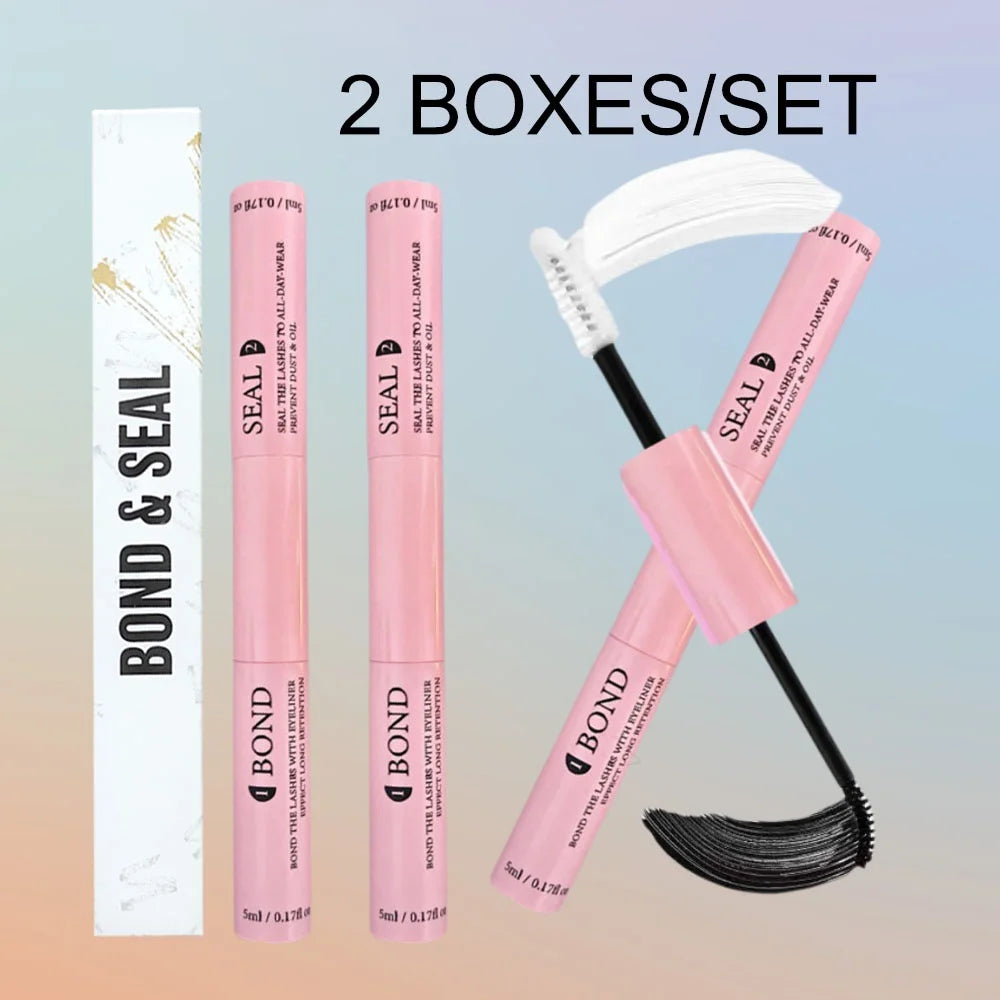 Segmented Individual False Lashes with Dual-Ended Lash Glue - Fast-Drying Gentle Irritation-Free Long-Lasting Hold for Eyelash E
