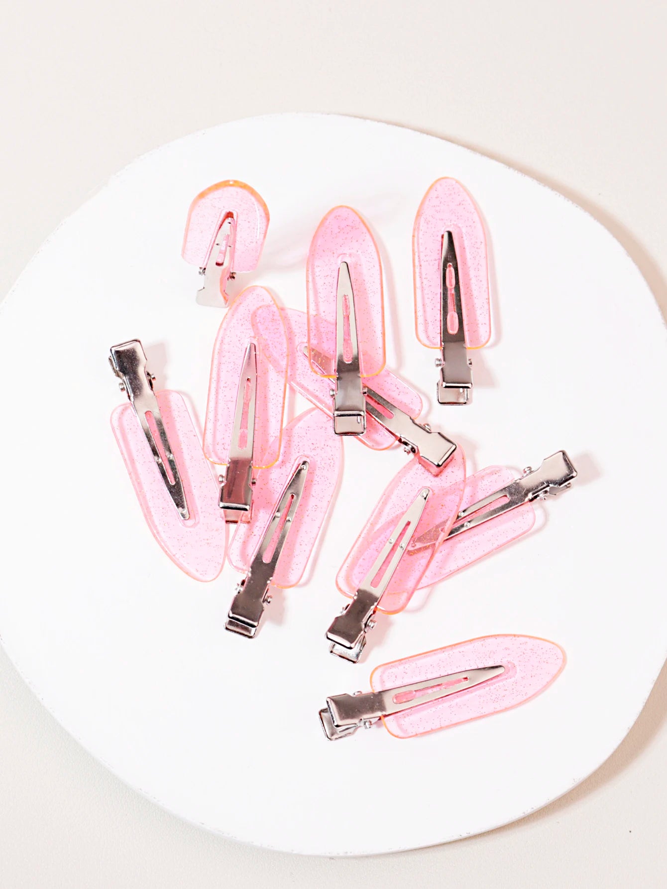 10pcs Seamless Fashion Transparent Hair Clips for Girls Makeup Facial Accessory Styling Clips for Real Hair Wigs
