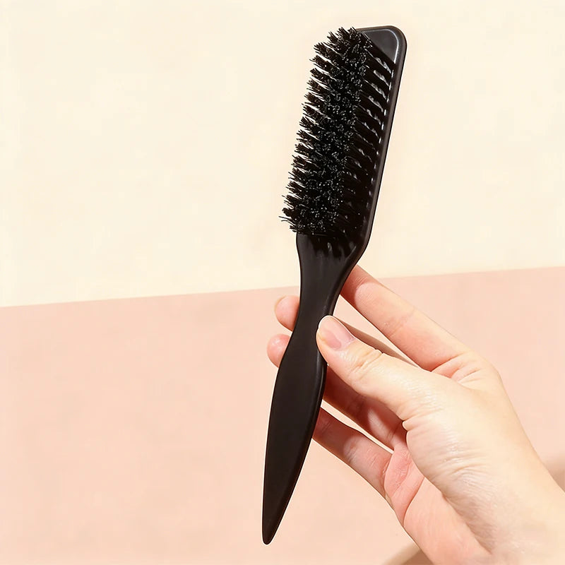 Slick Back Hair Brush for Sleek Ponytail Bun & Smoothing Baby Hairs, Flyaways, Edge Control - Backcombing & Teasing