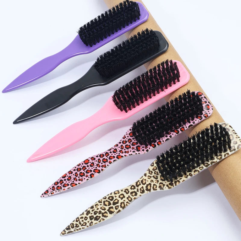 Slick Back Hair Brush for Sleek Ponytail Bun & Smoothing Baby Hairs, Flyaways, Edge Control - Backcombing & Teasing