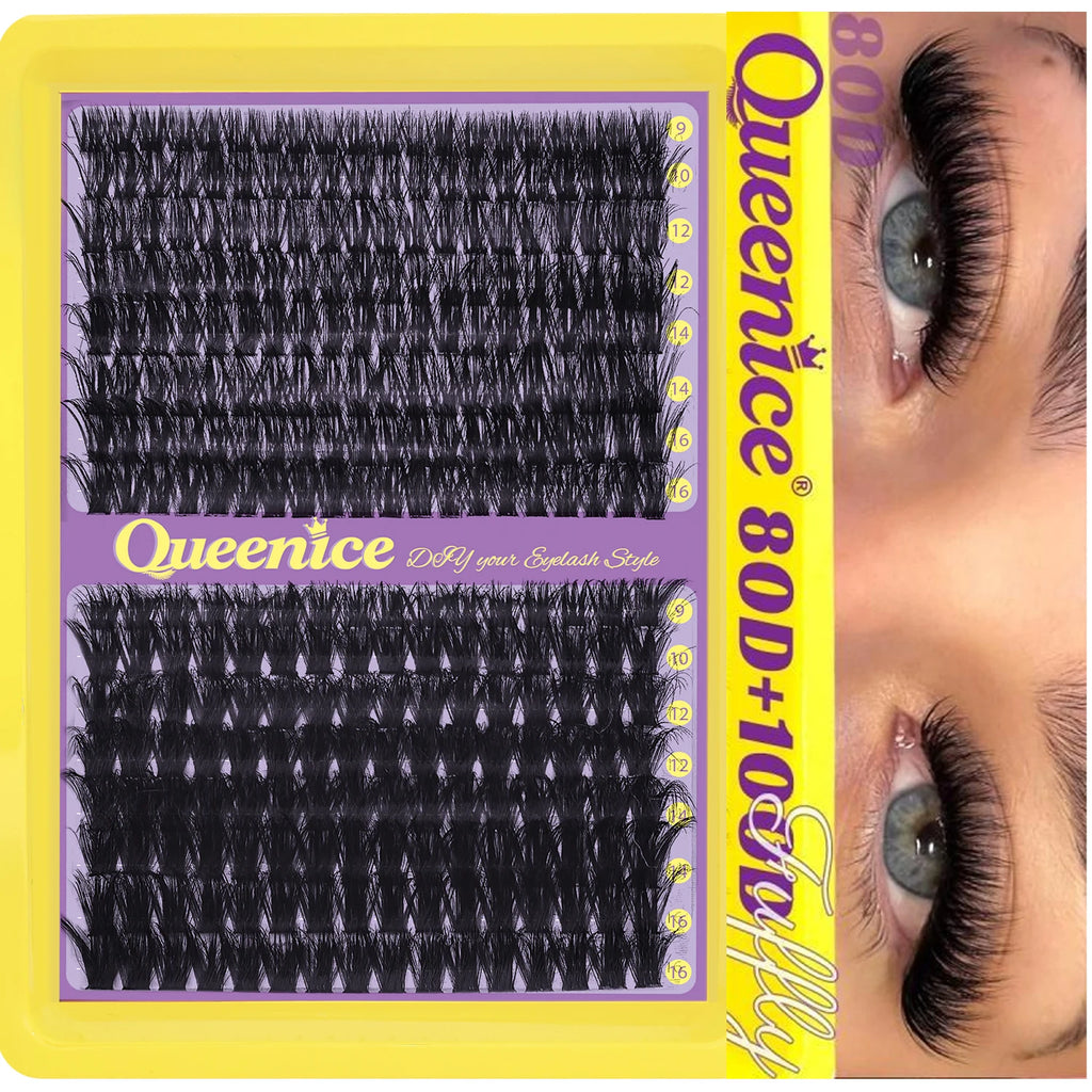 60D80D100D Thick False Eyelashes with Mixed Length, D Curl Cat-Eye Style for a Fluffy And Dramatic Look Suitable for Beginners