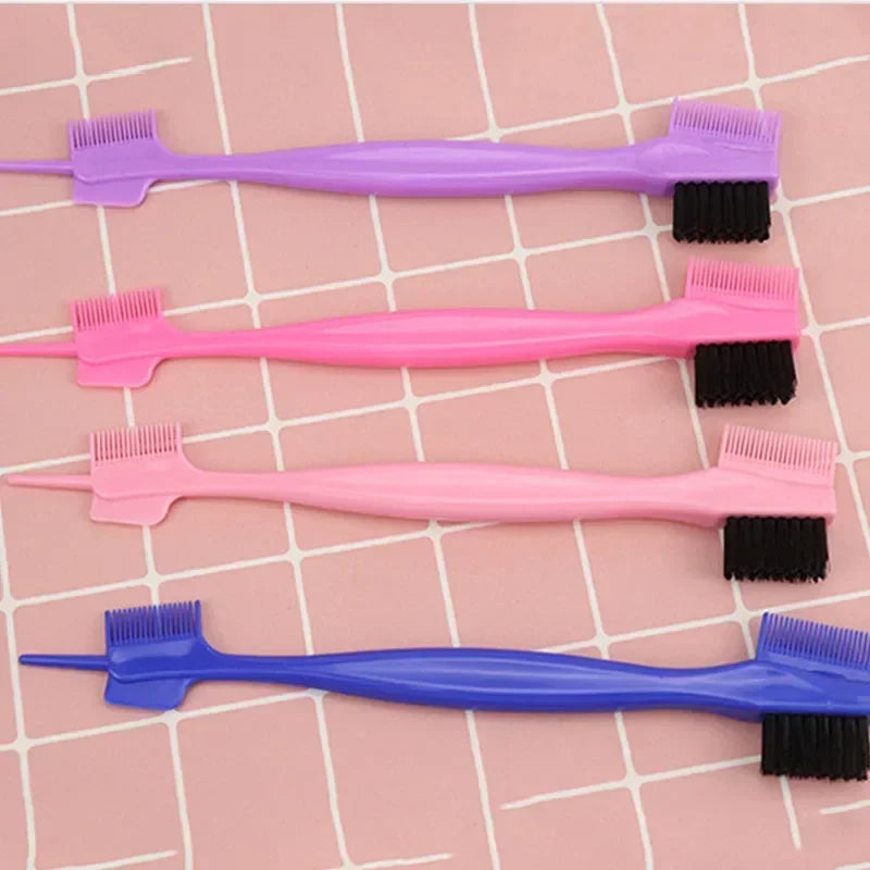 Baby Care Hair Edge Brush Comb Double Sided 3 in 1 Edge Control Brush for Baby Hair Salon Hair Care Comb Brushes Beauty Tools