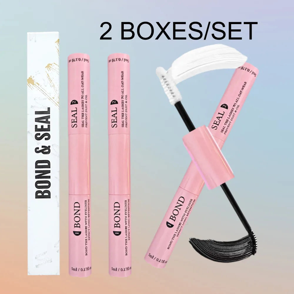 Segmented Individual False Lashes with Dual-Ended Lash Glue - Fast-Drying Gentle Irritation-Free Long-Lasting Hold for Eyelash E
