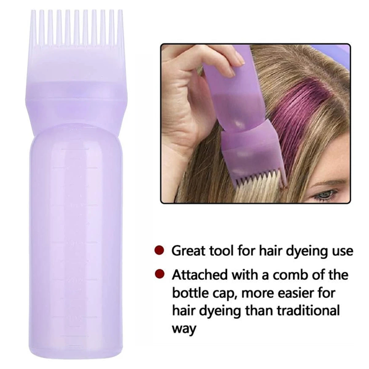 Barber Dyeing Bottle Shampoo Oil Applicator Brush Scalp Treament Applicator Bottle Salon Home DIY Hair Coloring Styling Tools